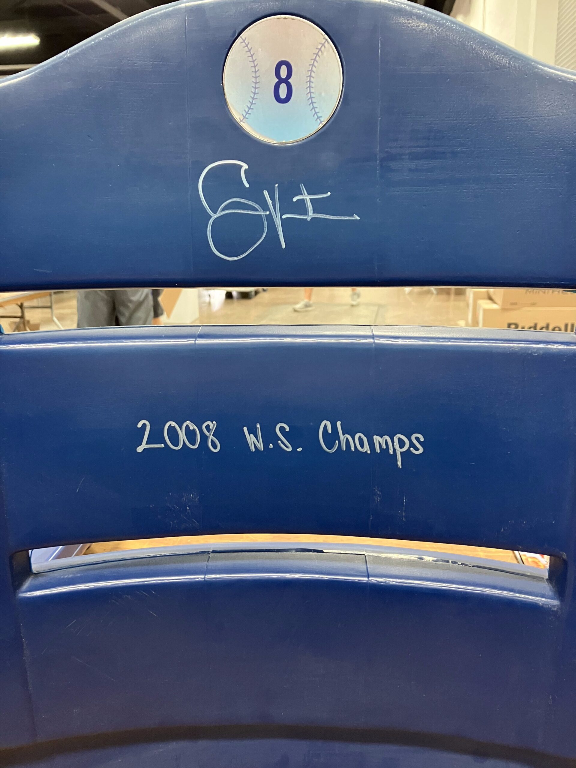 Shane Victorino Autographed #8 Citizens Bank Park Stadium Seat Back with Inscription
