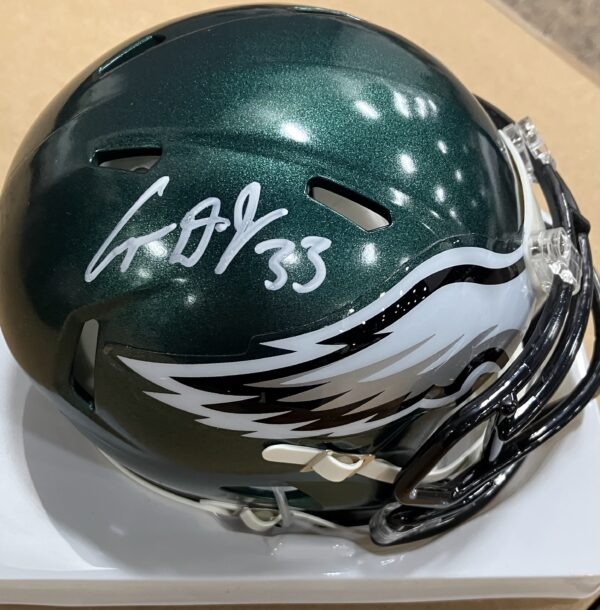 Cooper DeJean Autographed Philadelphia Eagles Mini Helmet