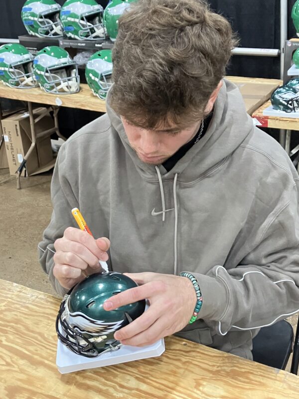 Cooper DeJean Autographed Philadelphia Eagles Mini Helmet - Image 2