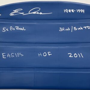 Eric Allen Autographed Veterans Stadium Stat Seat Bottom with Inscriptions
