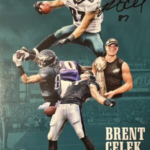 Brent Celek Autographed Philadelphia Eagles 8x10 Collage Photo