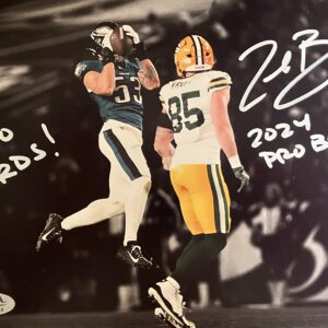 Zack Baun Autographed Philadelphia Eagles 8x10 Photo with Inscriptions