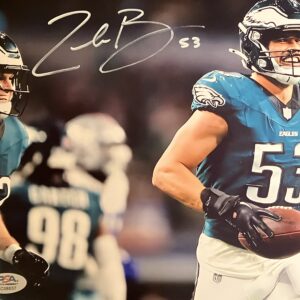 Zack Baun Autographed Philadelphia Eagles 8x10 Photo