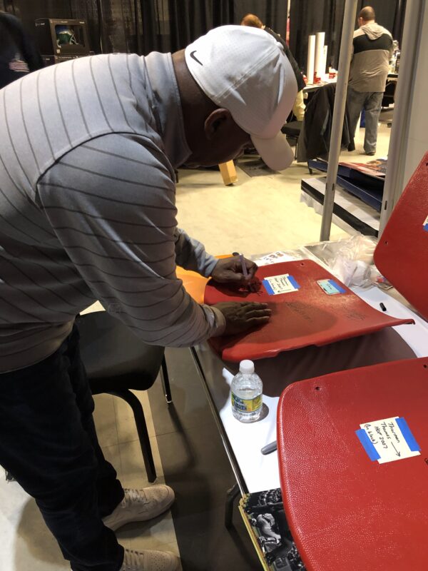 Thurman Thomas Autographed Rich Stadium Seat Back with Inscription - Image 2
