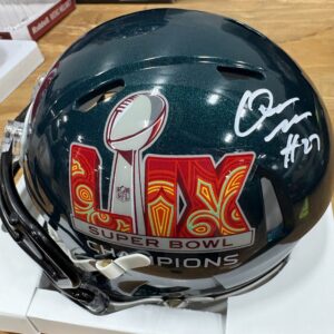 Quinyon Mitchell Autographed Philadelphia Eagles SB LIX Champions Mini Helmet