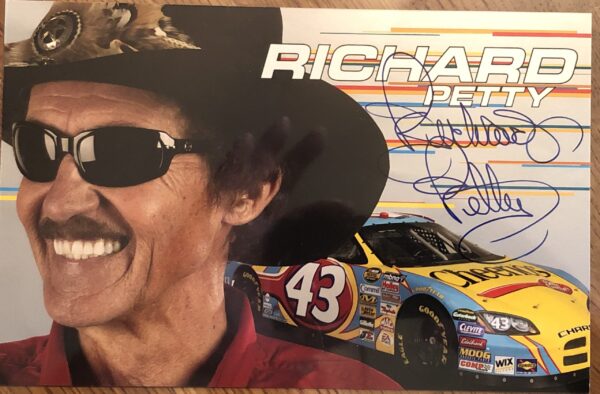 Richard Petty Autographed 5x8 Racing Photo