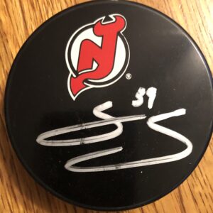 Seth Helgeson Autographed NJ Devils Hockey Puck
