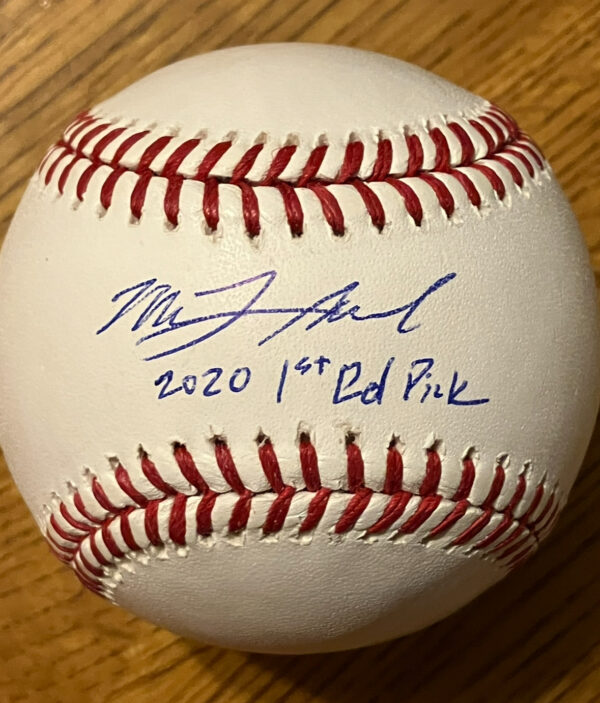 Mick Abel Autographed Baseball with Inscription