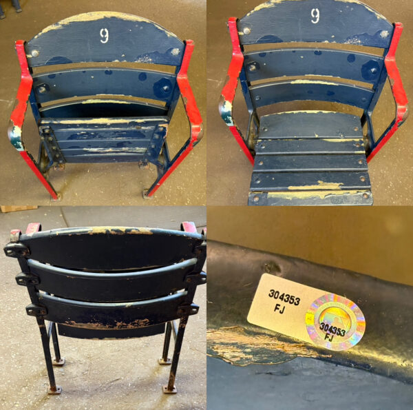 Fenway Park #9 Authentic Wood Stadium Seat