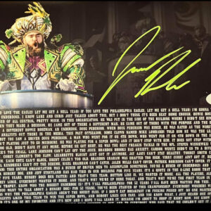 Jason Kelce Autographed Parade Speech 8x10 Photo