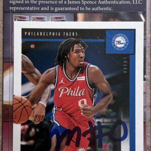 Tyrese Maxey Autographed 2020/21 Panini Chronicles Score Rookie