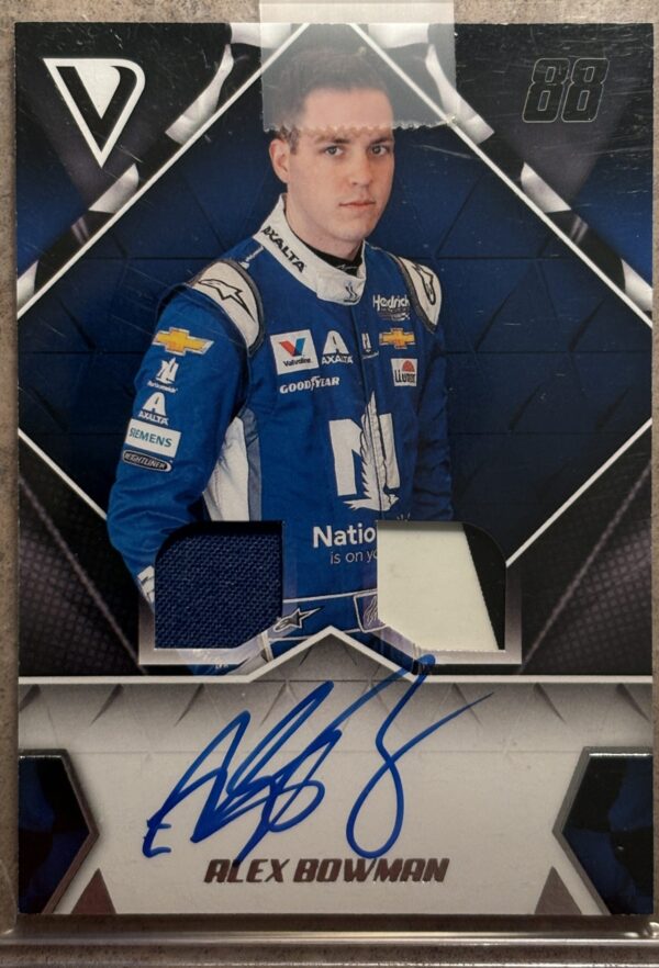 Alex Bowman Autographed 2019 Panini Victory Lane Auto/Relic Card