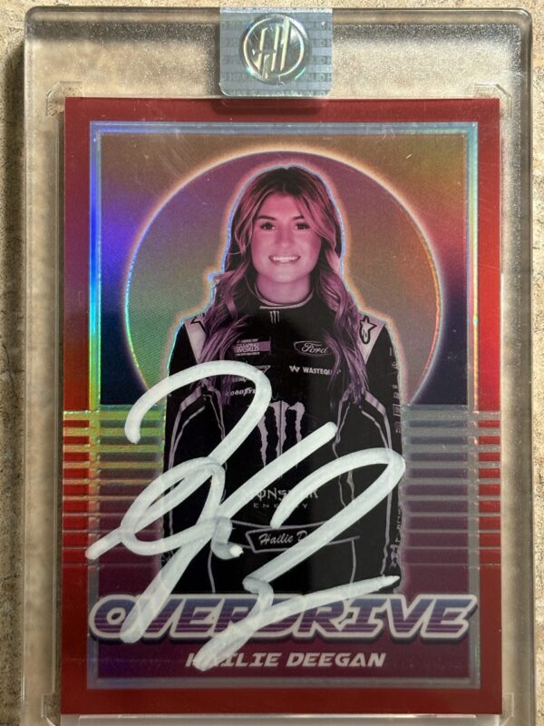 Hailie Deegan Autographed 2022 Panini Racing Red Holofoil 31/99
