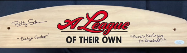 Elizabeth "Bitty" Schram Autographed "A League of Their Own" Custom Wooden Seat Panel with Inscriptions