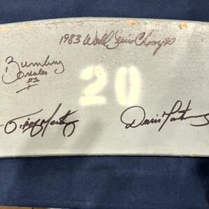 Memorial Stadium 1983 World Series Champions Multi-Signed Wooden Seat Panel