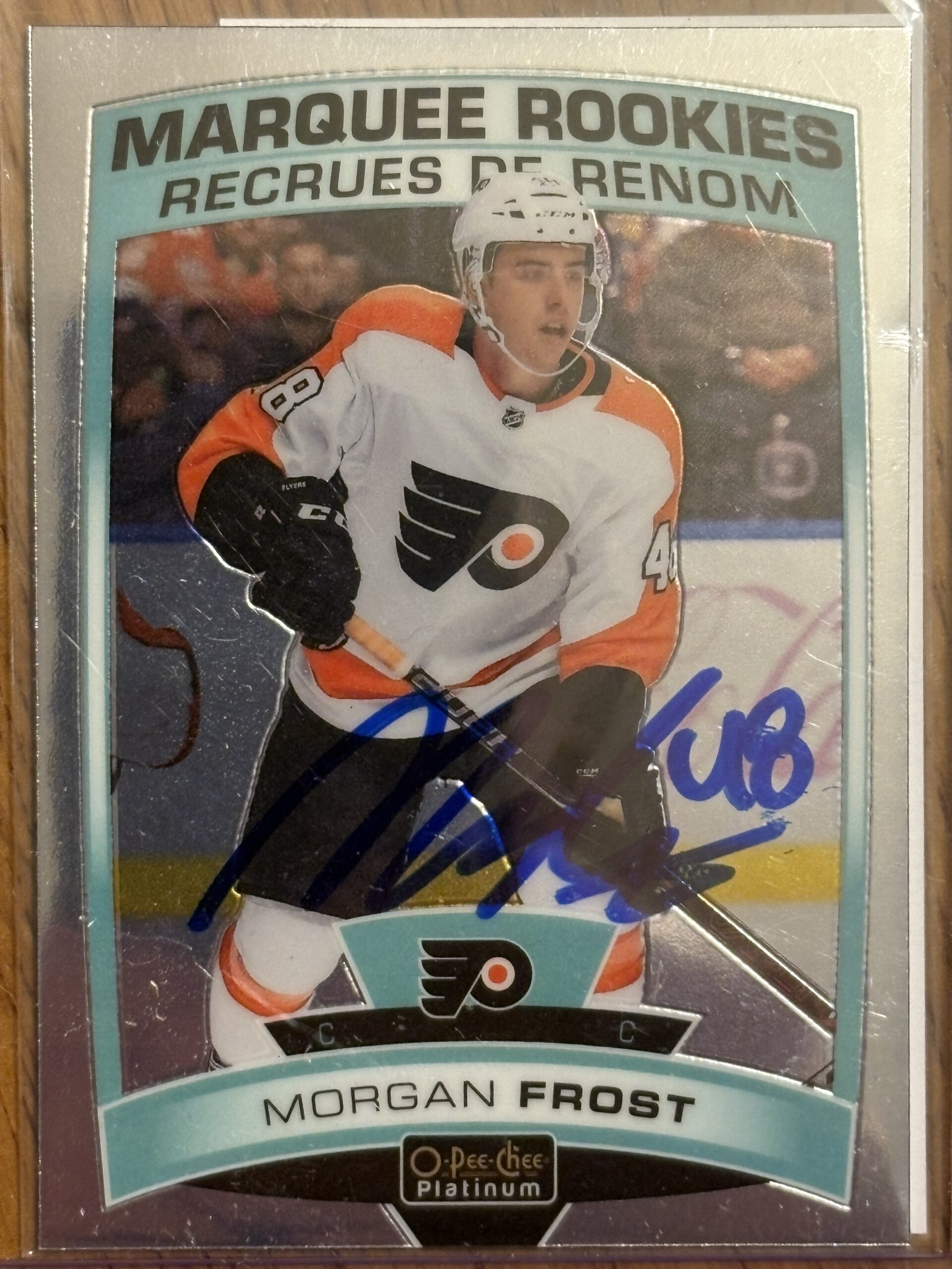 Morgan Frost Autographed 2019/20 O-Pee-Chee Marquis Rookies