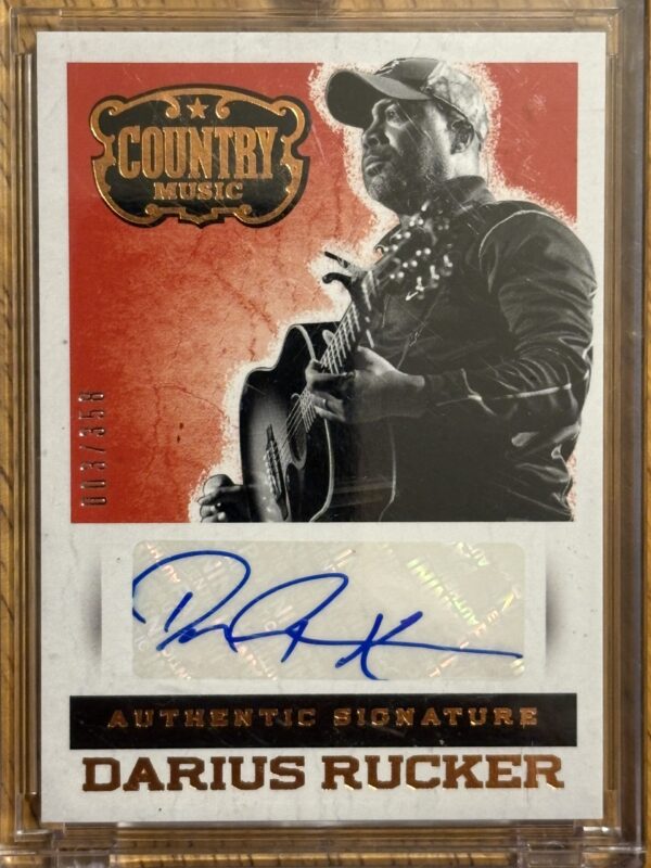 Darius Rucker Autographed Panini Country Music Authentic Signature 003/358