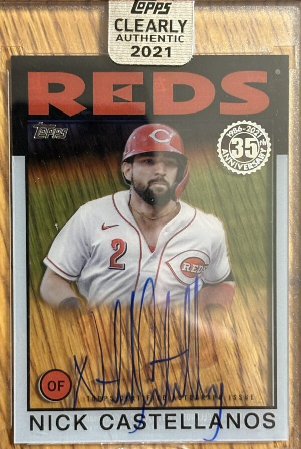 Nick Castellanos Autographed 2021 Topps Clearly Authentic