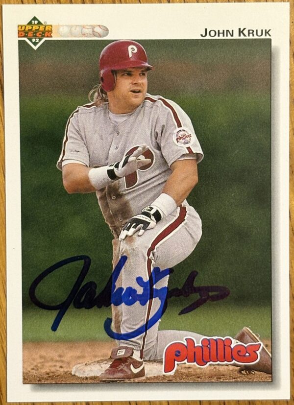 John Kruk Autographed 1992 Upper Deck