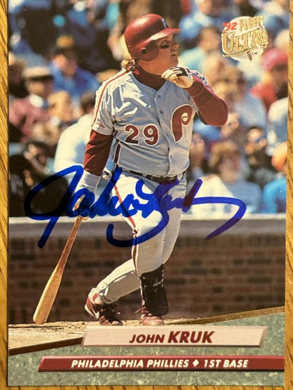 John Kruk Autographed 1992 Fleer Ultra