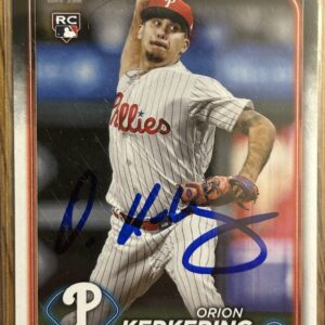 Orion Kerkering Autographed 2024 Topps Series 2 Rookie