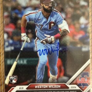 Weston Wilson Autographed 2024 Topps Now Rookie Trading Card