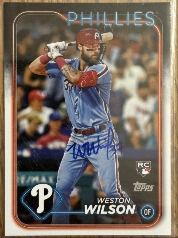 Weston Wilson Autographed 2024 Topps Series 2 Rookie