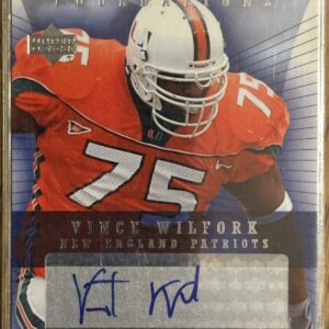 Vince Wilfork Autographed 2004 Upper Deck Signature Foundations Rookie Autograph