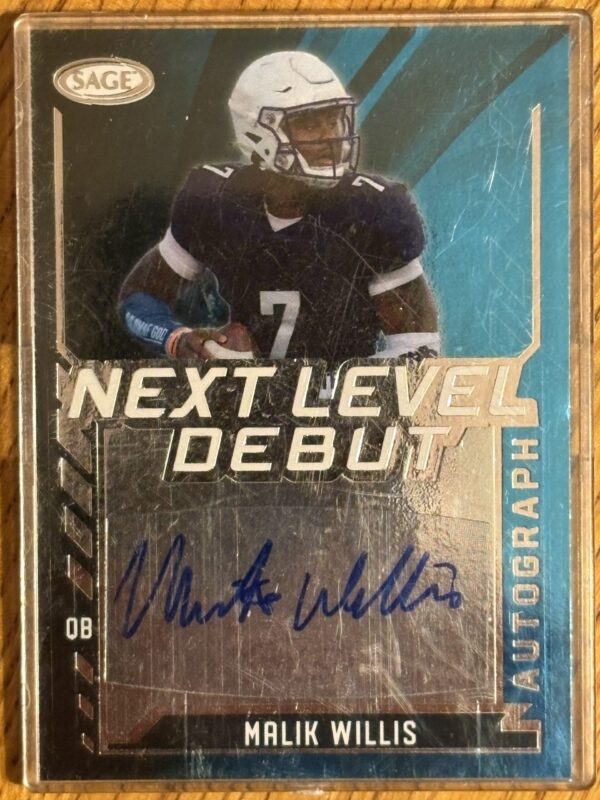 Malik Willis Autographed 2022 Sage Next Level Debut Signature