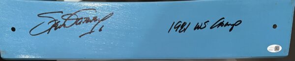 Steve Garvey Autographed Dodger Stadium Wooden Seat Panel with Inscription
