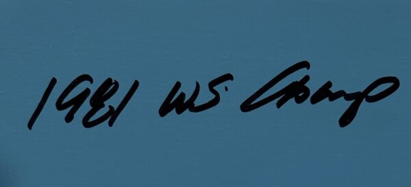 Steve Garvey Autographed Dodger Stadium Wooden Seat Panel with Inscription - Image 3