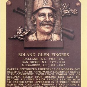 Rollie Fingers Autographed Hall of Fame Postcard