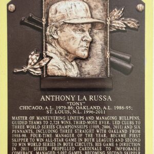 Tony LaRussa Autographed Hall of Fame Postcard