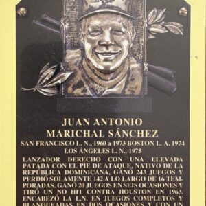 Juan Marichal Autographed Hall of Fame Postcard (Spanish Version) with Inscription