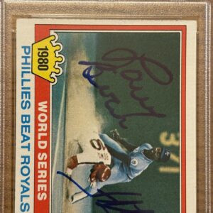 Larry Bowa/Frank White Autographed 1981 Topps World Series Card