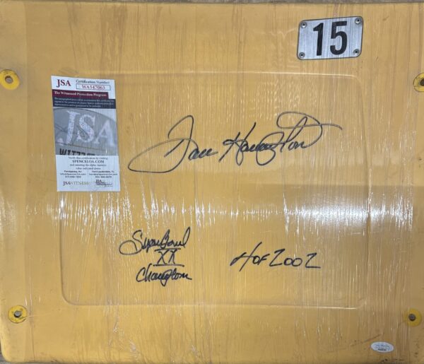 Dan Hampton Autographed Soldier Field Seat Back with Inscriptions