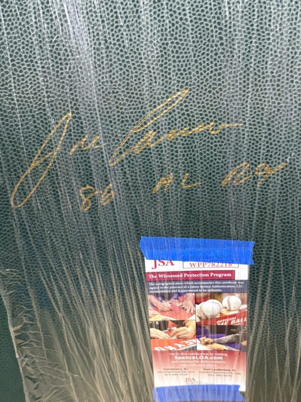 Jose Canseco Autographed Oakland Coliseum Seat Back with Inscription - Image 2