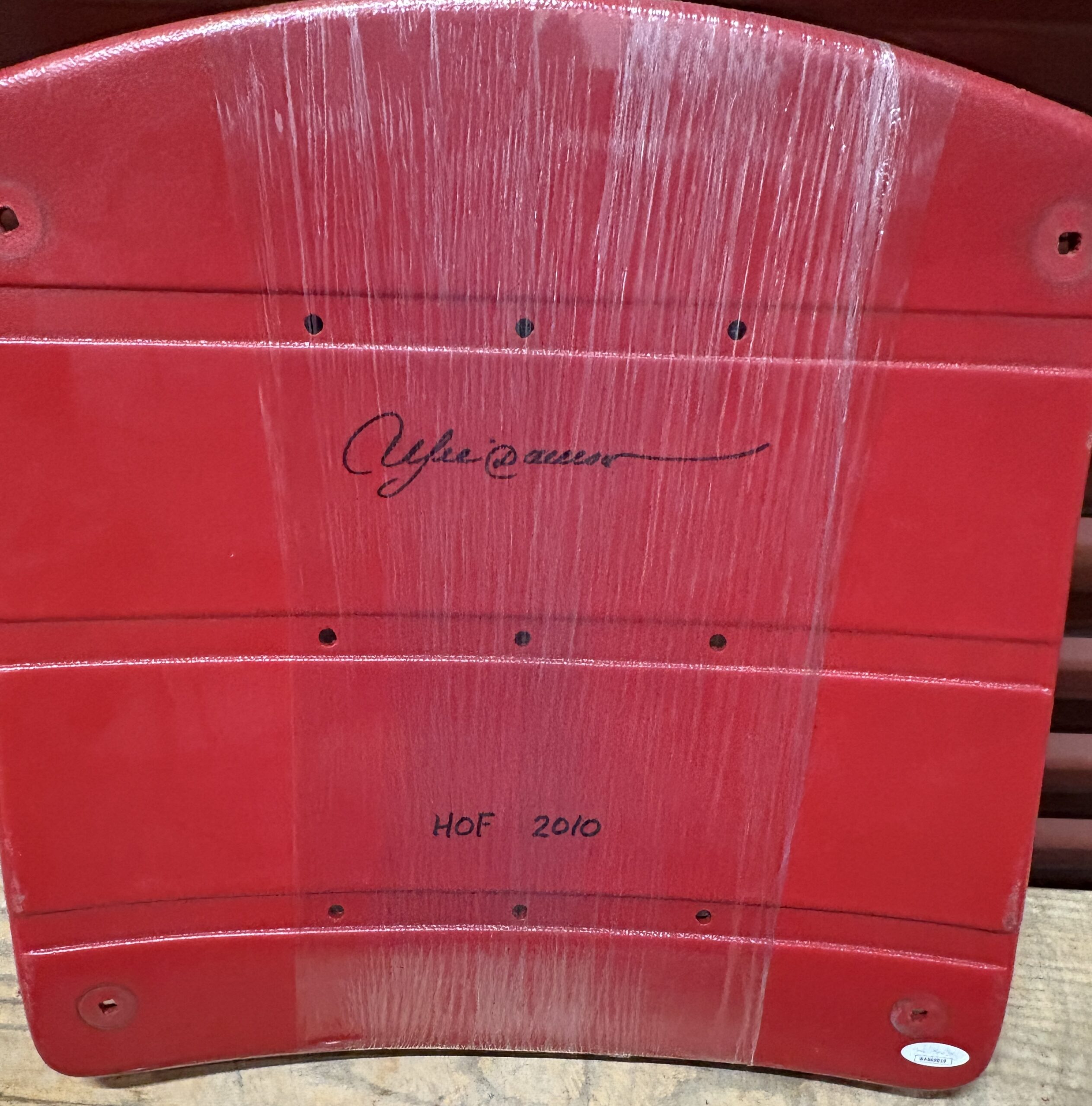 Andre Dawson Autographed Fenway Park Seat Bottom with Inscription